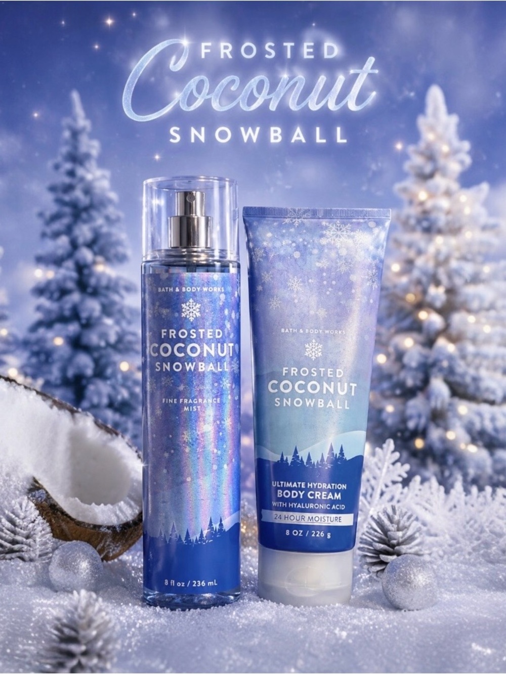 Bath & Body Works 
Frosted Coconut Snowball Set